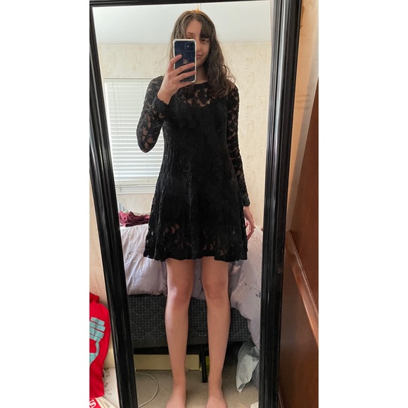 Lacy Black Dress - Picture 1 of 2